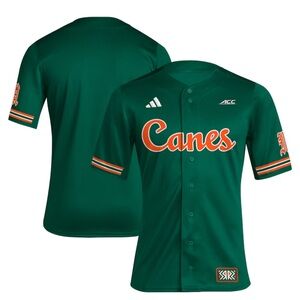 Miami Hurricanes Men's adidas Green Reverse Retro Replica Jersey SizeM NWT